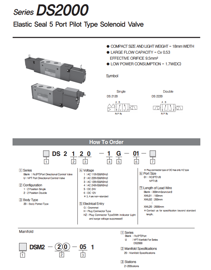 Van điện từ DS2000-TPC - Cao Đạt TAE Co.,LTD