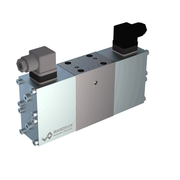 Solenoid poppet valve flange construction (double execution) A_4306-Wandfluh