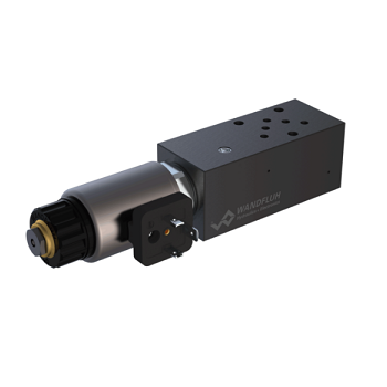 Proportional pressure relief valve flange and sandwich construction B_A04-Wandfluh