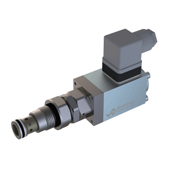 Pressure relief cartridge pilot operated electric vented BVEPM22-Wandfluh