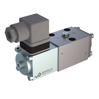 Solenoid operated spool valve soft switching B_W4_4-Wandfluh