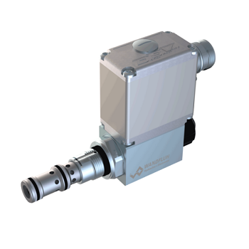 Proportional pressure reducing cartridge pilot operated (slip-on coil, integrated electronics) MQPPM22_ME-Wandfluh