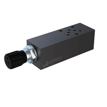 Pressure reducing flange and sandwich construction pilot operated MV_S_FA04-Wandfluh