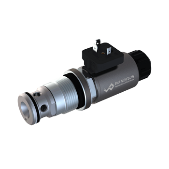 Proportional 2-way flow control cartridge QSPPM33_80- Wandfluh