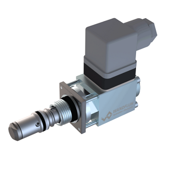 Proportional 2-way flow control cartridge QZPPM18- Wandfluh
