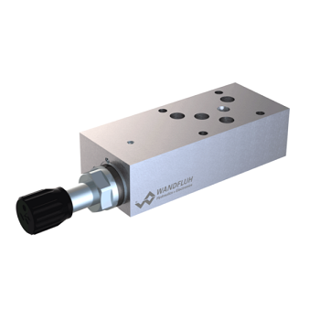 Accumulator unloading valve sandwich construction with 1-point adjustment US_SA10-Wandfluh