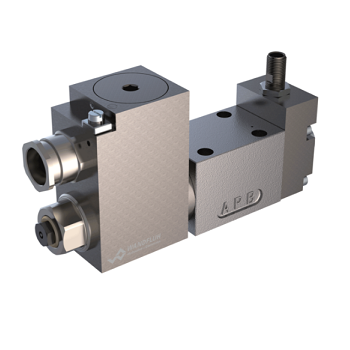 Solenoid operated spool valve Exd with inductive switching position monitoring WDYFA06_Z104_Wandfluh